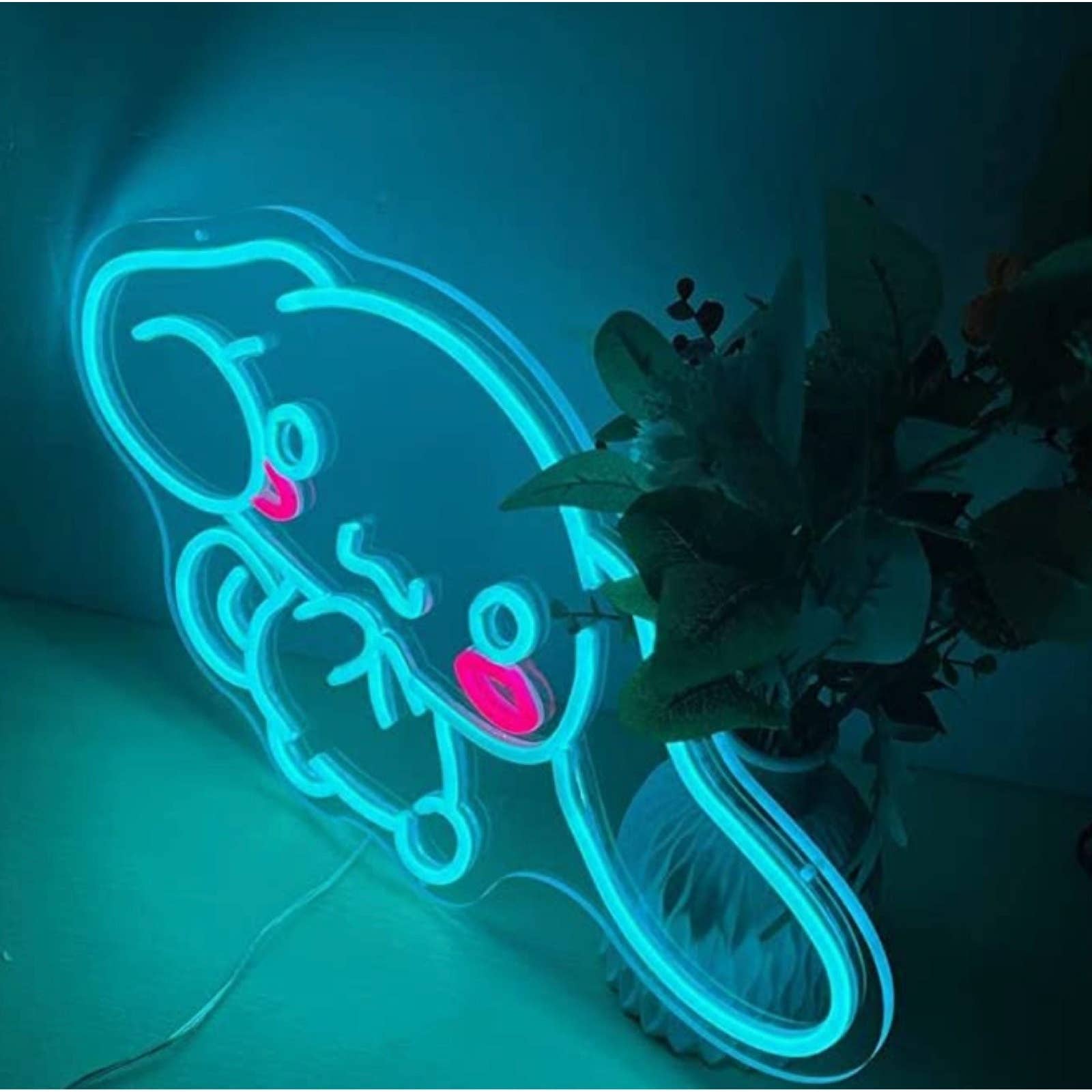 Super Cute Bright Blue Cinnamoroll LED Night Light Room Wall Anime