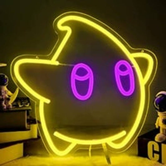 Lovely Bright Yellow Chubby Star Kid LED Night Light Room Wall Decor