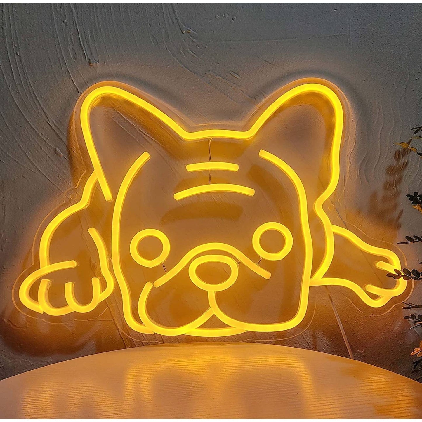 Super Adorable Bright Yellow Relaxing Frenchie French Bulldog LED Night Light