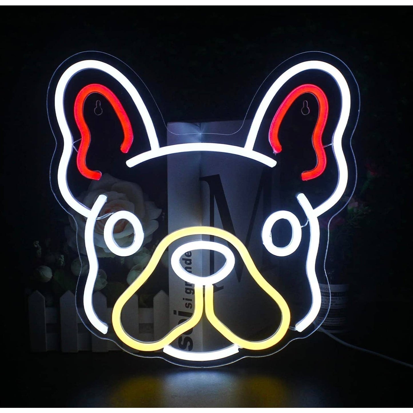 Bright Quality Adorable Frenchie Bulldog Frenchie LED Night Light Room Wall Deco