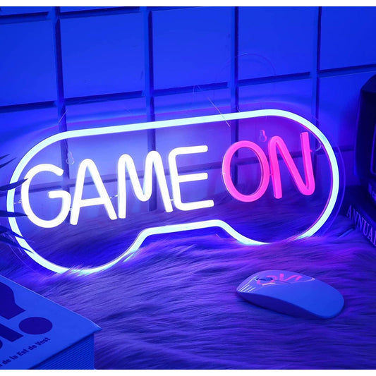 Bright Blue SNES Inspired Game On Controller LED Night Light Room Wall Decoratio