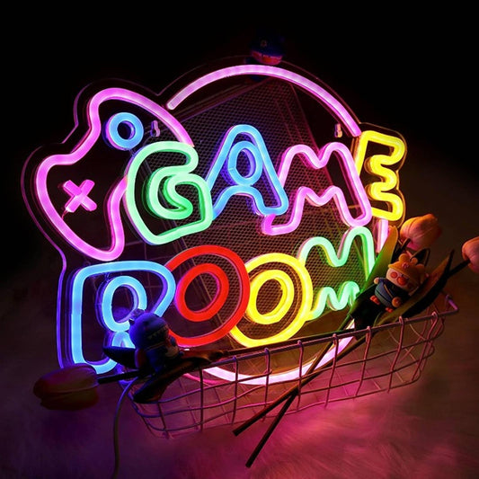 Fun Colorful Bright Game Room Controller LED Night Light Room Wall Decor
