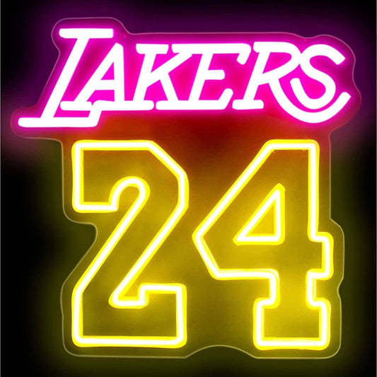Bright Los Angeles Lakers LED Night Light NBA Basketball Team 24 Jersey
