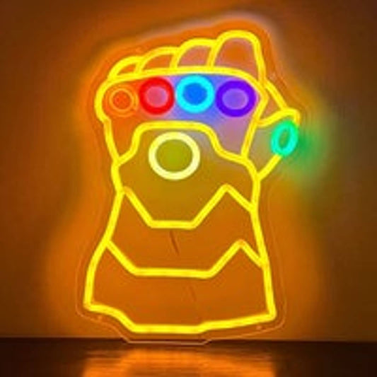 Vivid Bright Infinity Stone Gauntlet LED Night Light Marvel Avengers Room Wall D