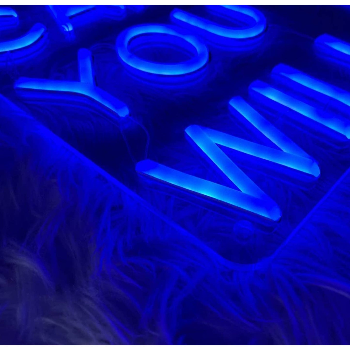 Empowering Bright Blue “You Can + You Will” LED Night Light Motivation Decoratio
