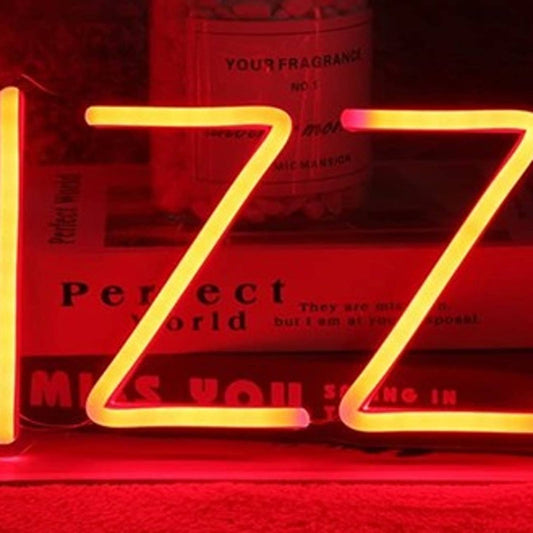 Simple Bright Red PIZZA LED Night Light Business Store Shop Sign