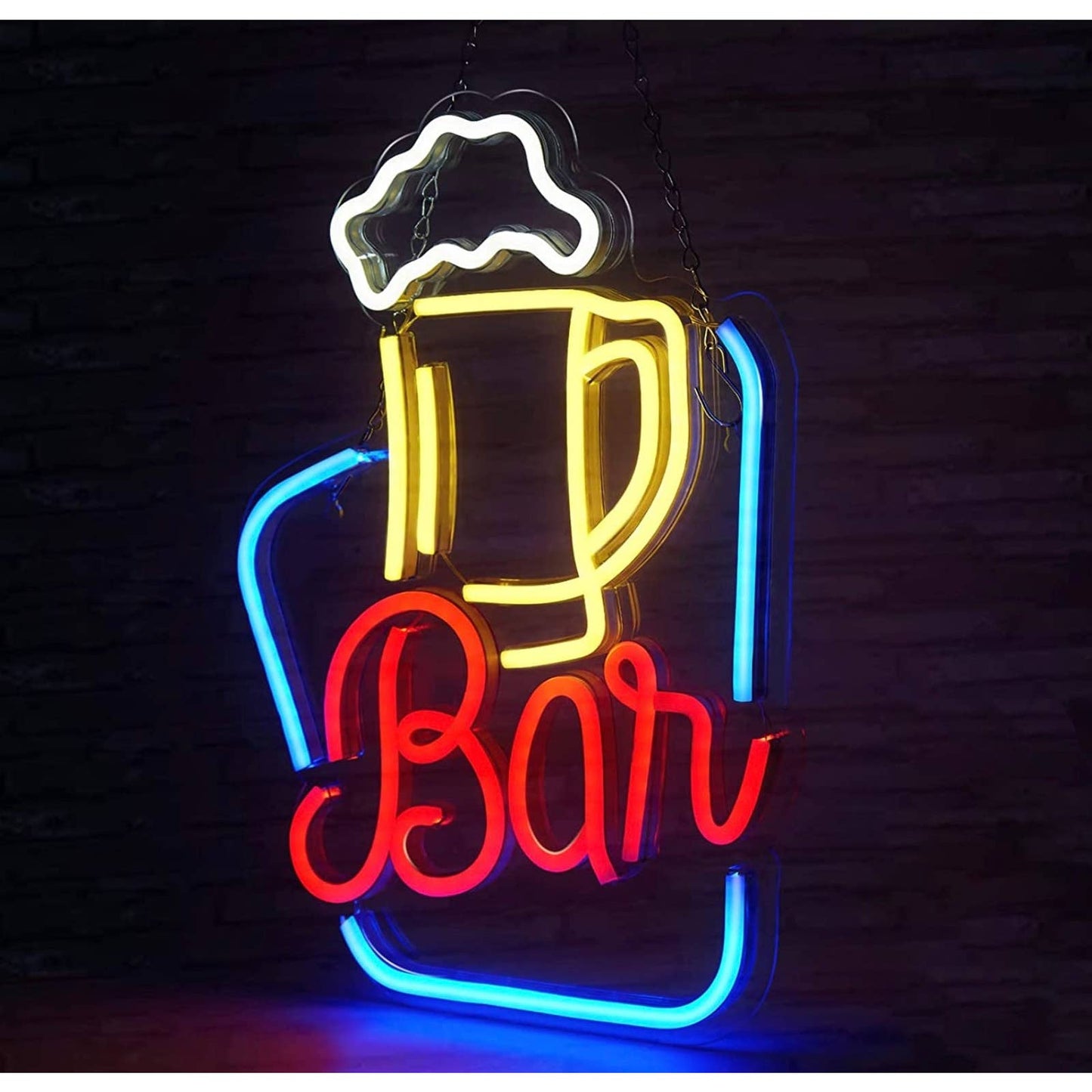 Bright Vivid Bar Beer LED Night Light Sign Wall Decoration