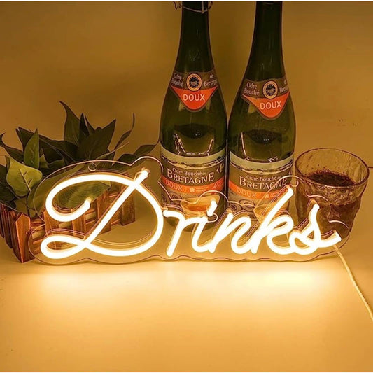 Lovely Bright Warm Drinks LED Night Light Room Wall Party Decoration
