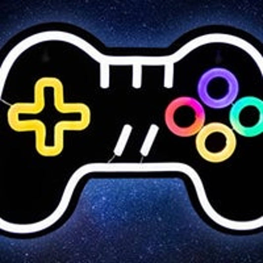 Super Bright Colorful Game Controller LED Night Light Gamer Room Wall Decoration