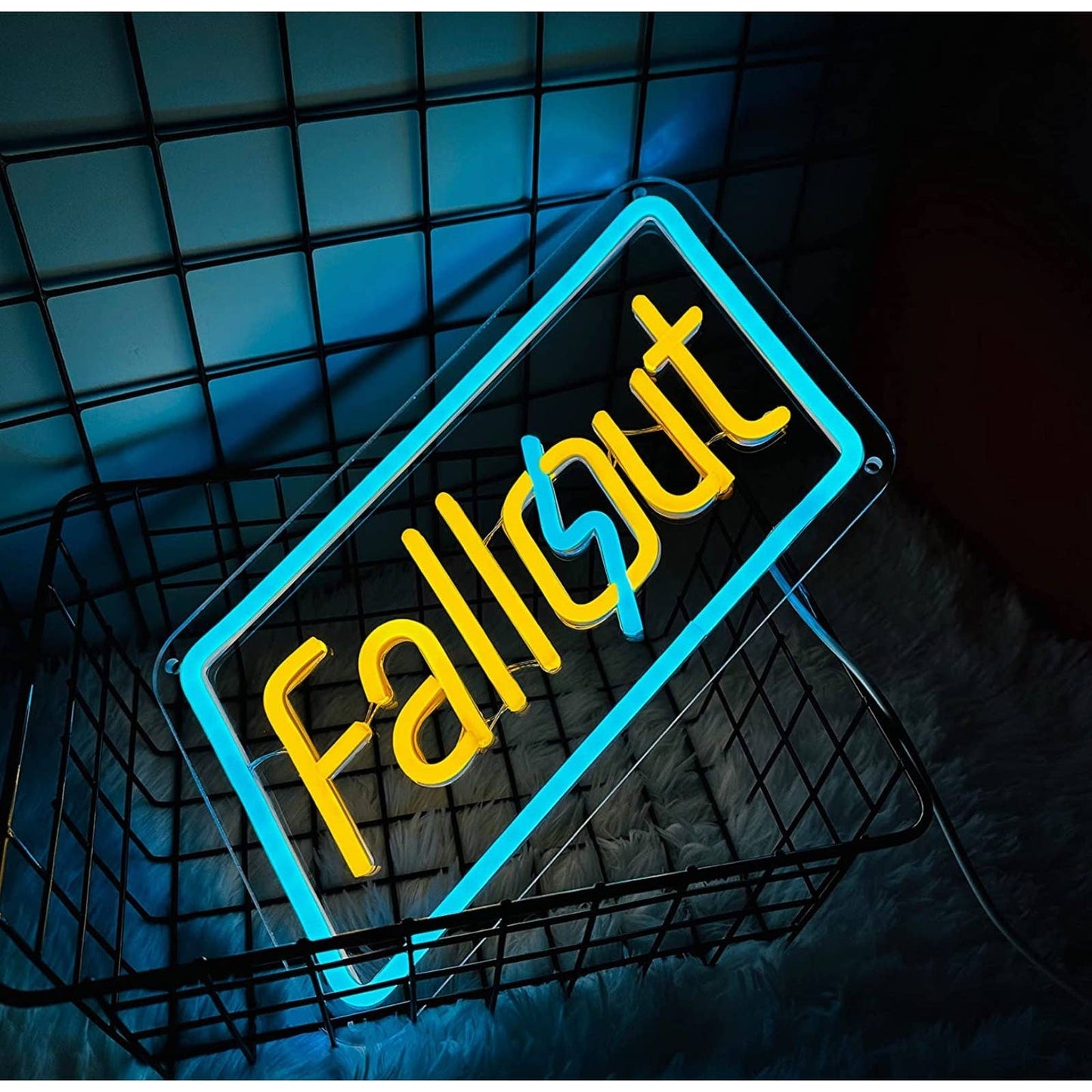 Bright Bethesda Fallout Video Game LED Night Light Sign Gamer Room Wall Decor 2