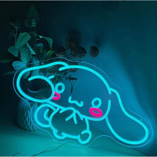 Super Cute Bright Blue Cinnamoroll LED Night Light Room Wall Anime Decoration