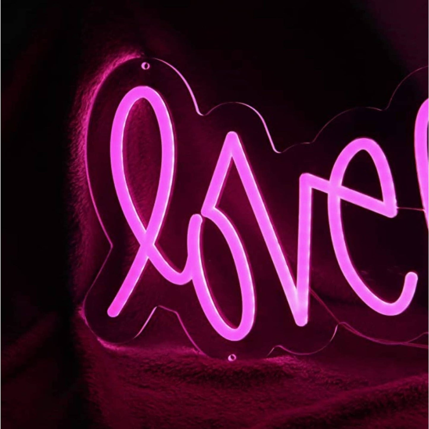 Romantic Bright Pink “Love Me” LED Night Light Sign Room Wall Decoration