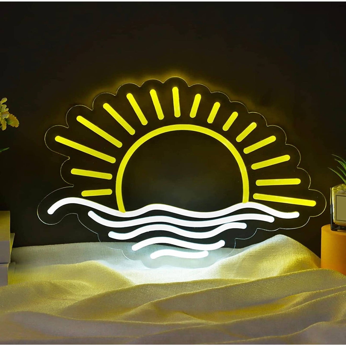 Lovely Vivid Bright Shinning Sun LED Night Light Room Wall Decoration