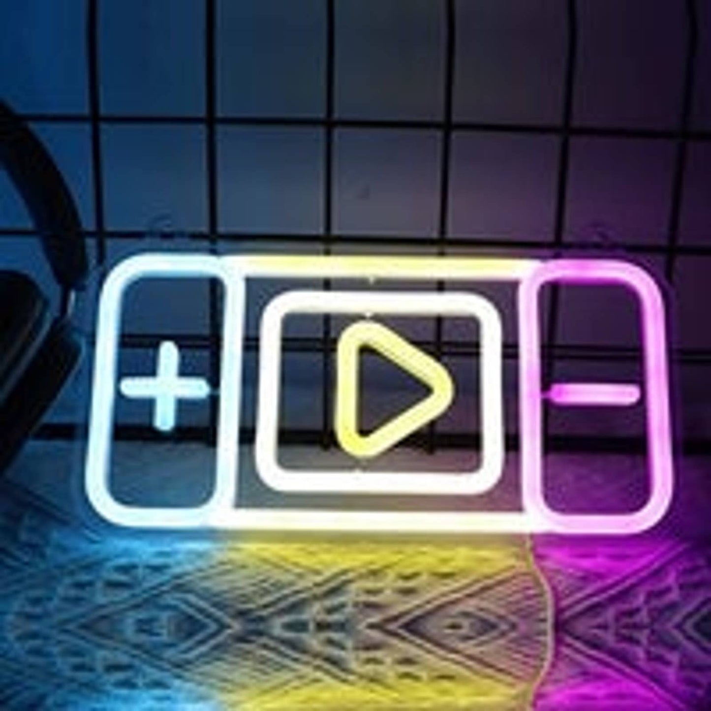 Fun Bright Color Switch Video Game LED Night Light Room Wall Decoration