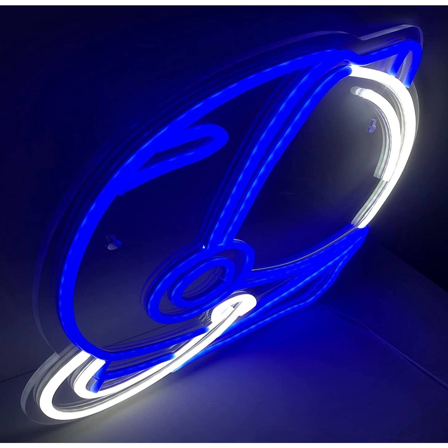 Vivid Bright Blue Astronauts Helmet LED Night Light Space Room Wall Decoration