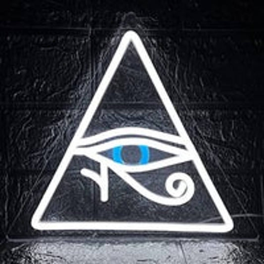 Vivid Bright Cool White Shining Pyramid Eye LED Night Light Room Wall Decor