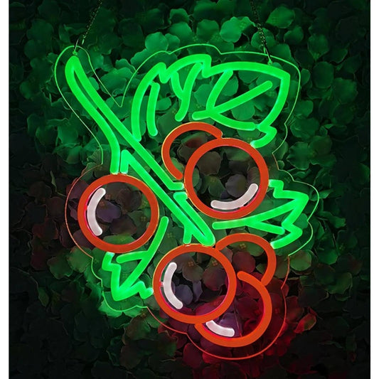 Lovely Vivid Bright Cherry Branch LED Night Room Wall Decoration