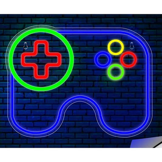 Fun Bright Multi-Color Mini Video Game Controller LED Night Light Rom Wall Decor