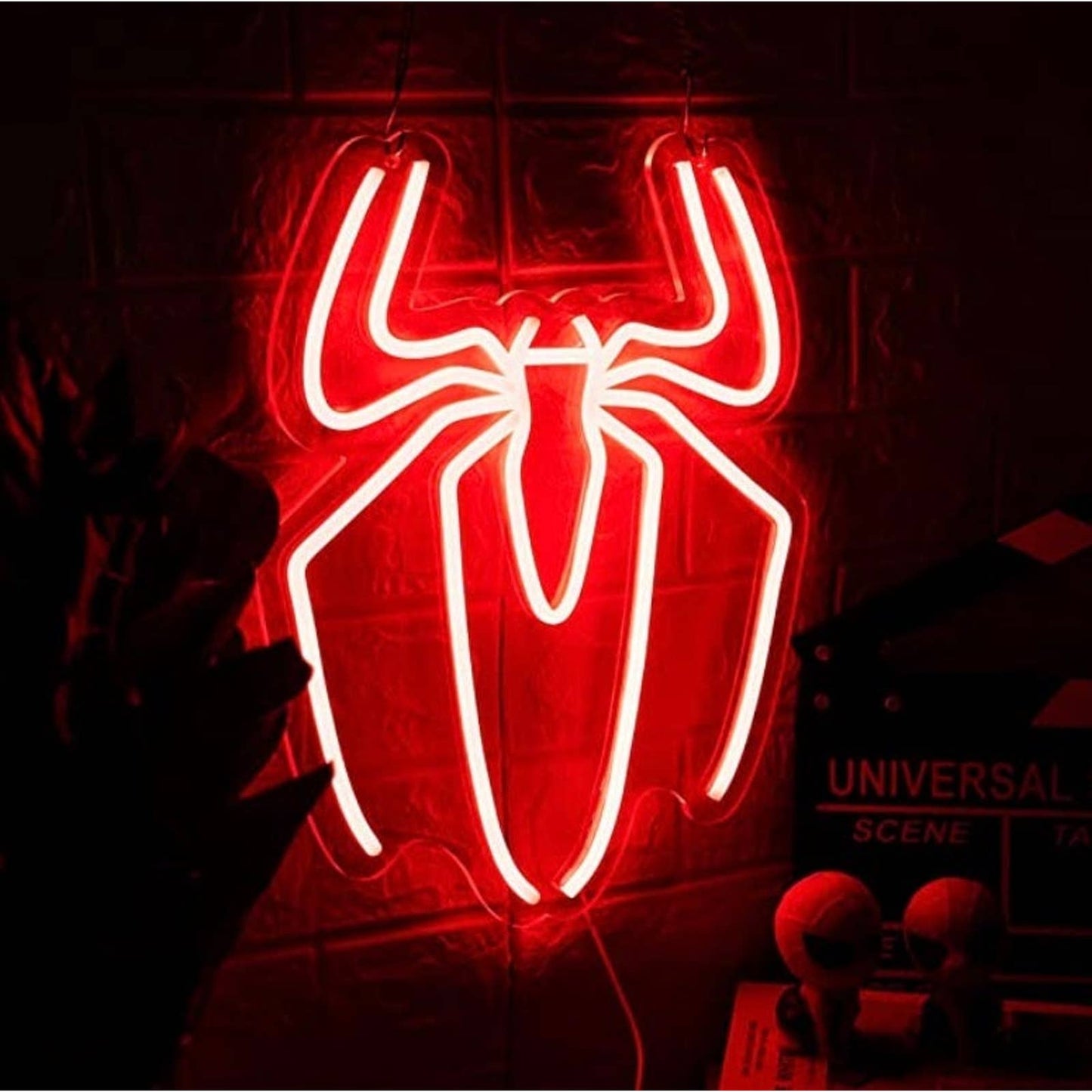 Cool Bright Red Spider Man LED Night Light Marvel Super Hero Wall Decoration