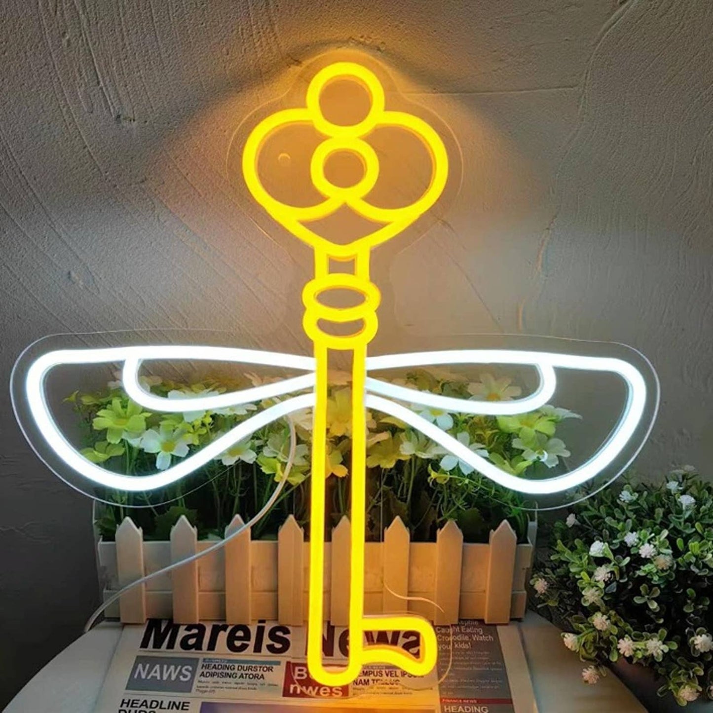 Fun Bright Harry Potter Flying Golden Skeleton Key LED Night Light Room Decor