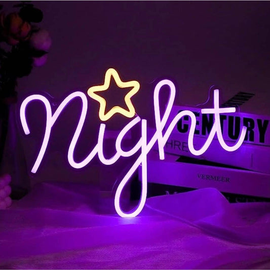 Lovely Purple Night Star LED Night Light Room Wall Decoration