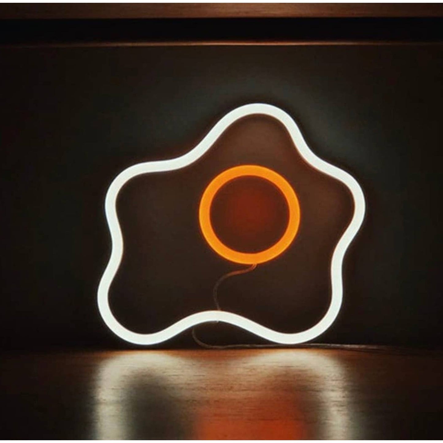 Bright Yellow Tasty Sunny Side Up Egg LED Night Light Room Wall Decor