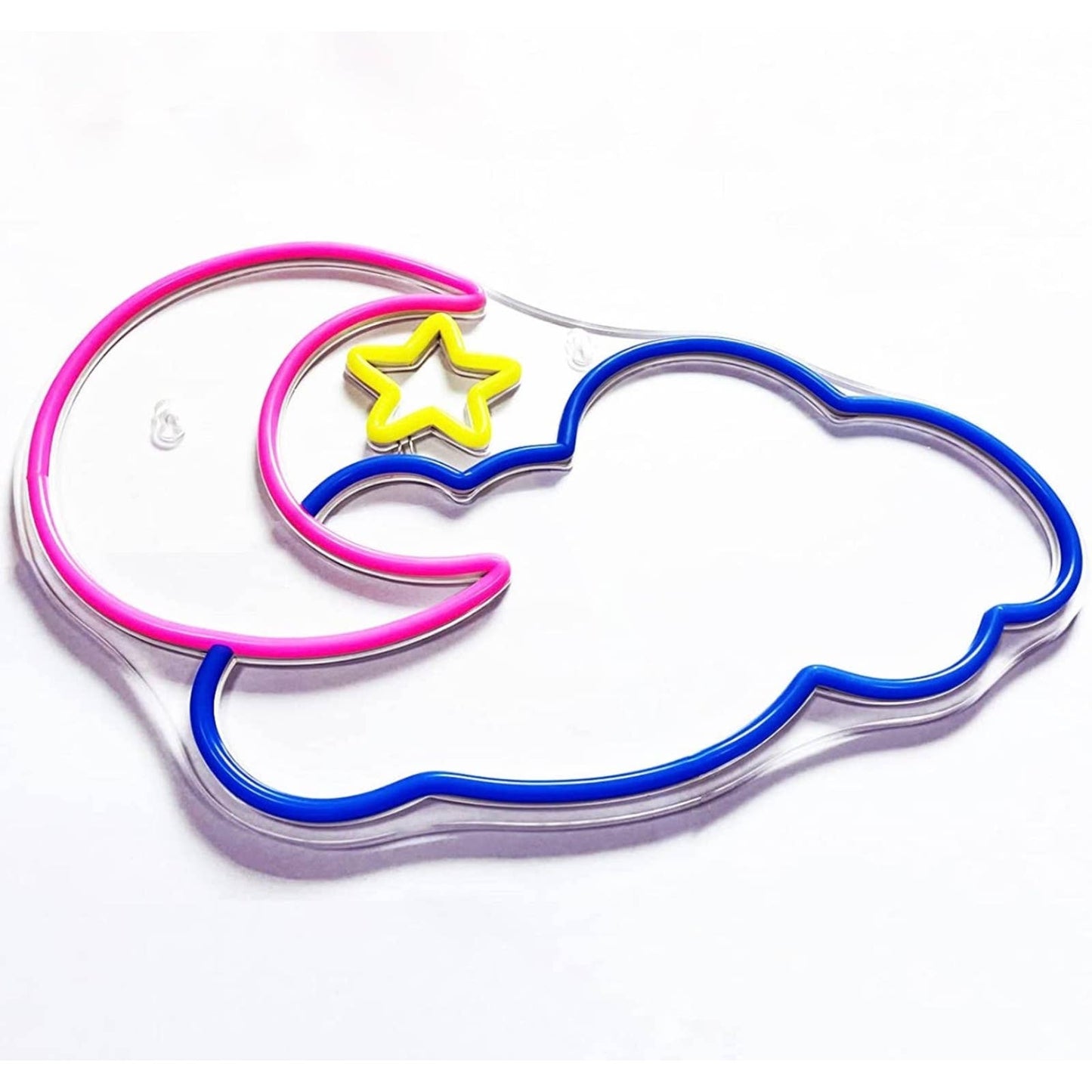Cute Vivid Colorful Moon Star Cloud LED Night Light Room Wall Decoration