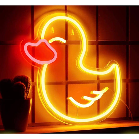 Super Cute Bright Yellow Rubber Ducky LED Night Light Room Wall Decoration