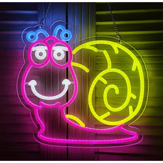 Super Cute Smart Baby Snail Cartoon LED Night Light Room Wall Decor