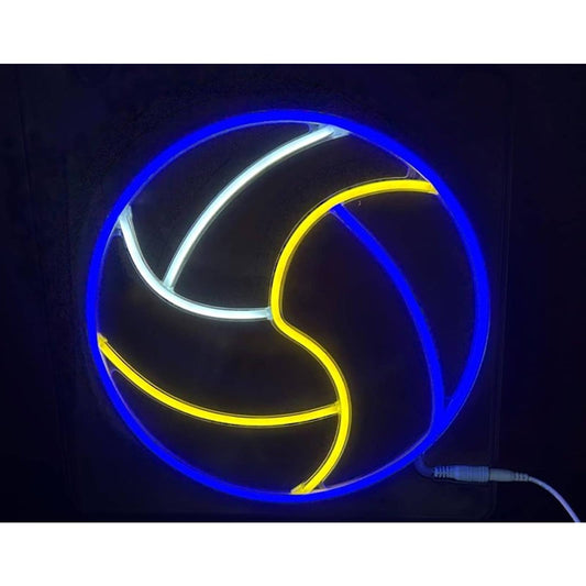 Lovely Bright Blue Volly Ball LED Night Light Sport Room Wall Decor
