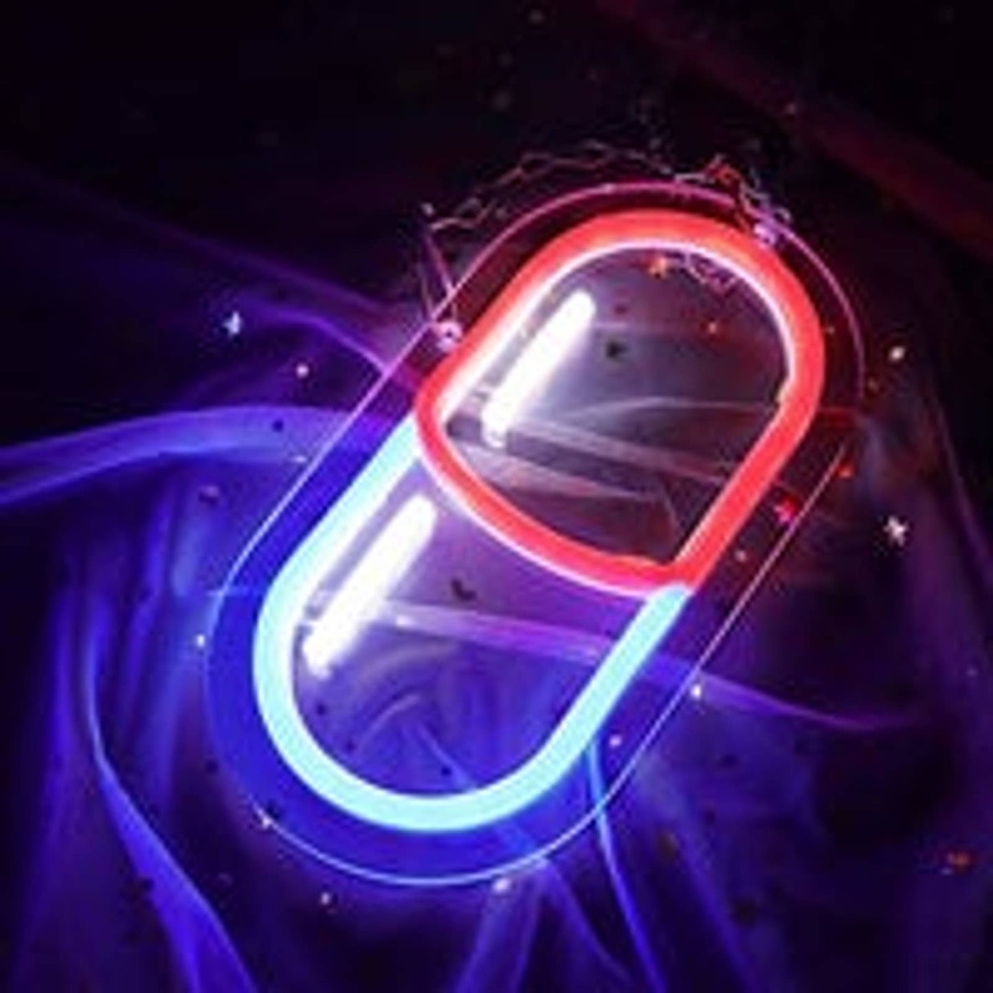 Vivid Bright Red/Blue Pill LED Night Light Medicine Nurse Doctor Room Wall Decor