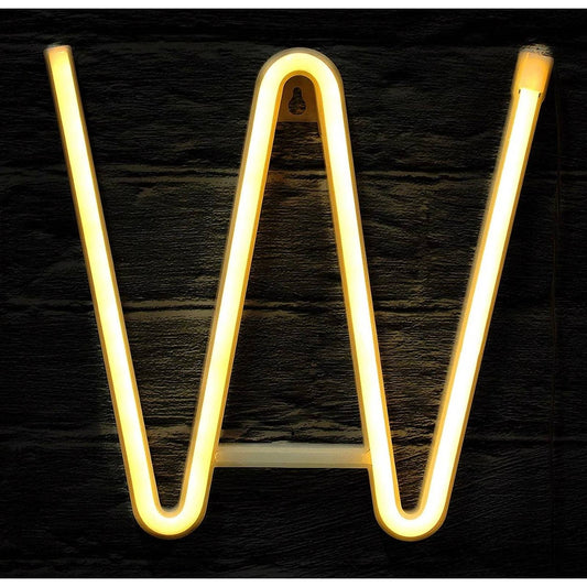 Simple Bright White “W” LED Light Up Letter