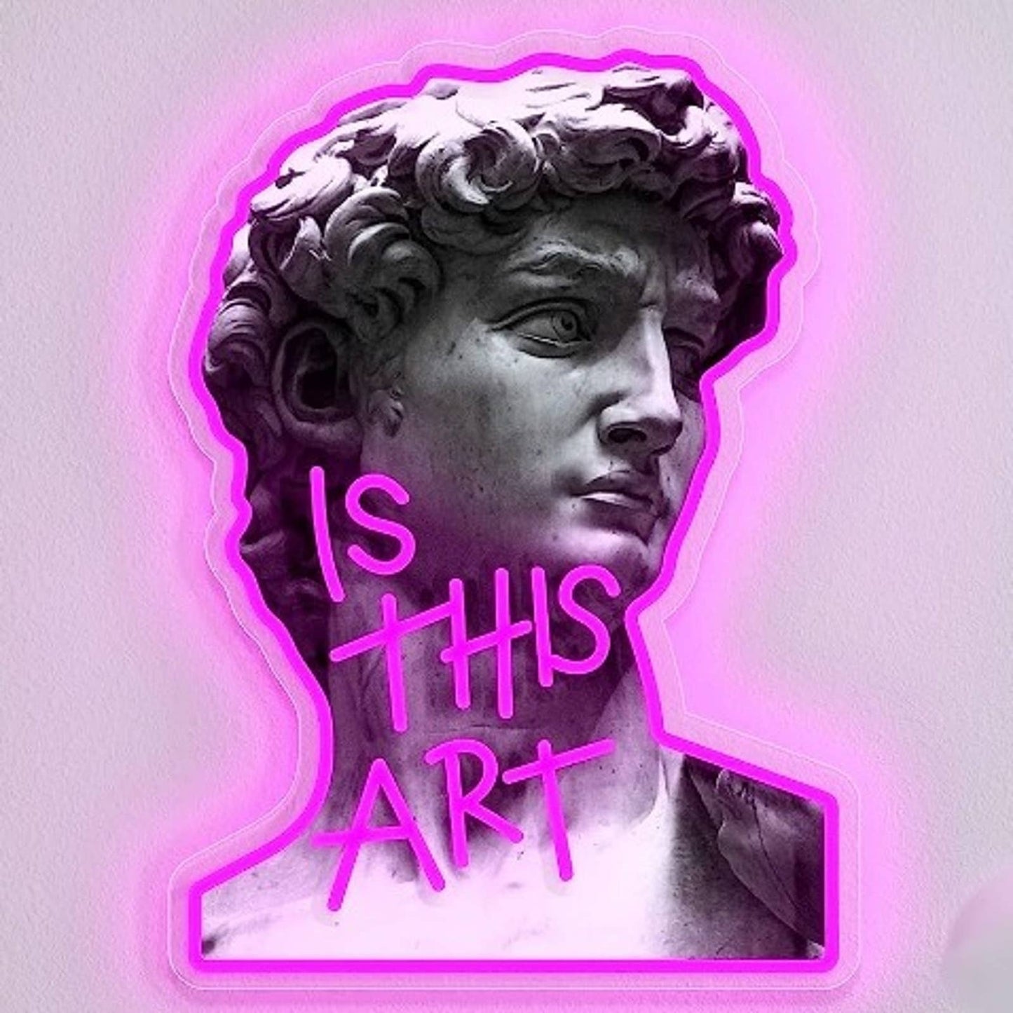 Vivid Bright David of Michelangelo “Is This Art” LED Night Light Wall Decor