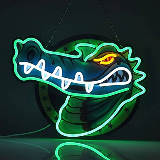 Vivid Bright Alligator LED Night Light Room Wall Decoration