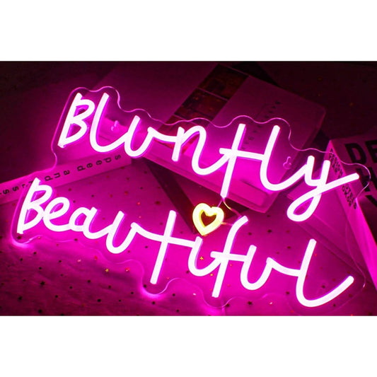 Vivid Bright Pink “Bluntly Beautiful” LED Night Light Room Wall Decoration