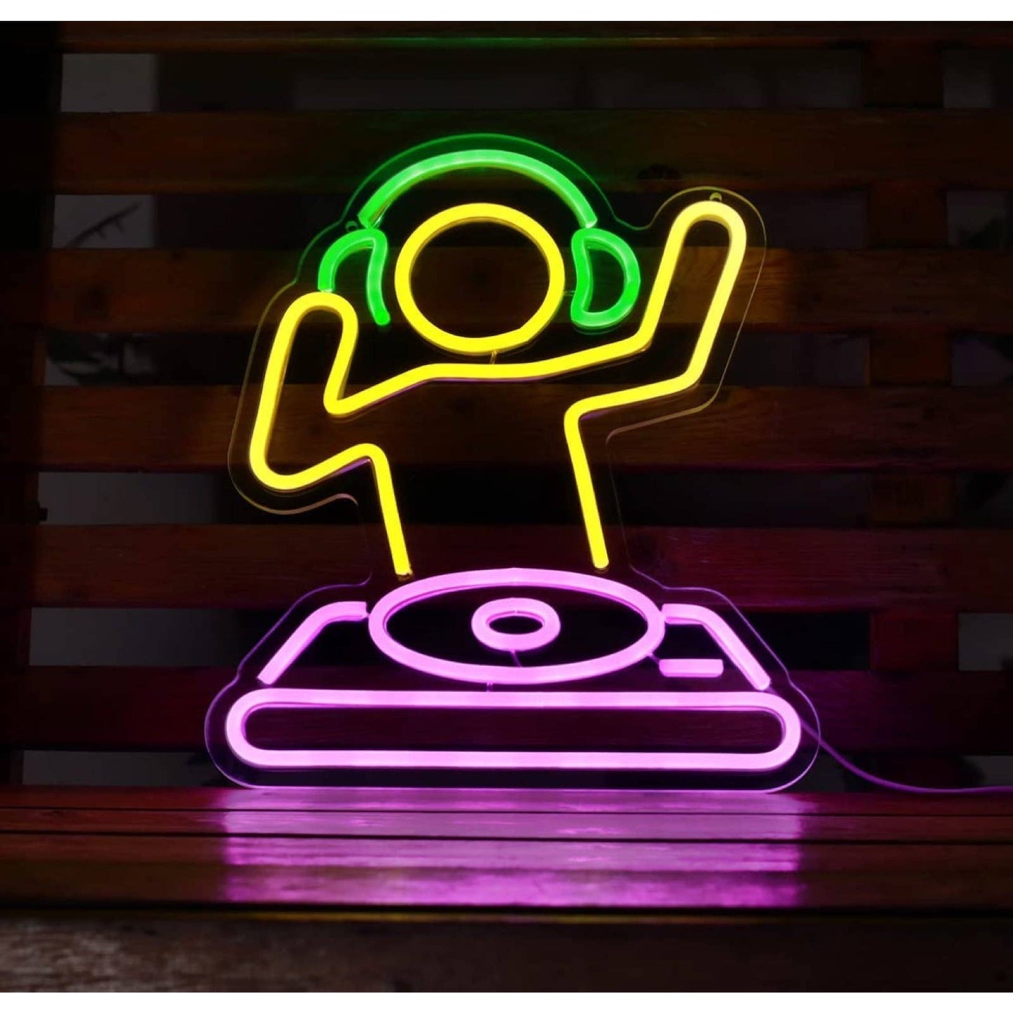 Fun Bright DJ Party Music LED Night Light Room Wall Decoration