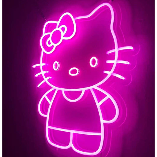 Lovely Bright Pink Hello Kitty LED Night Light Japan Anime Decoration