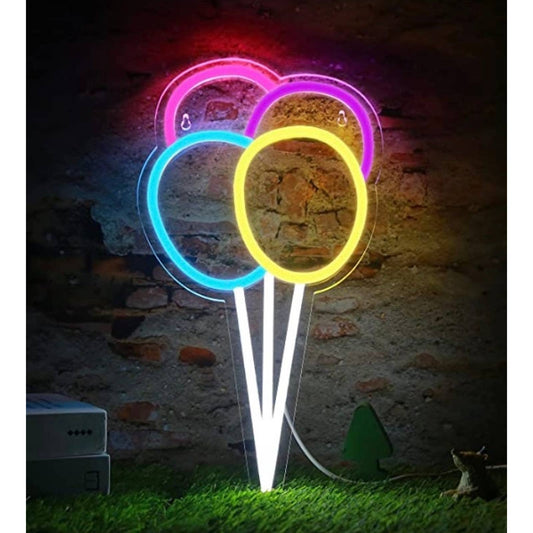 Fun Lovely Bright Colorful Balloons LED Night Light Room Wall Decoration