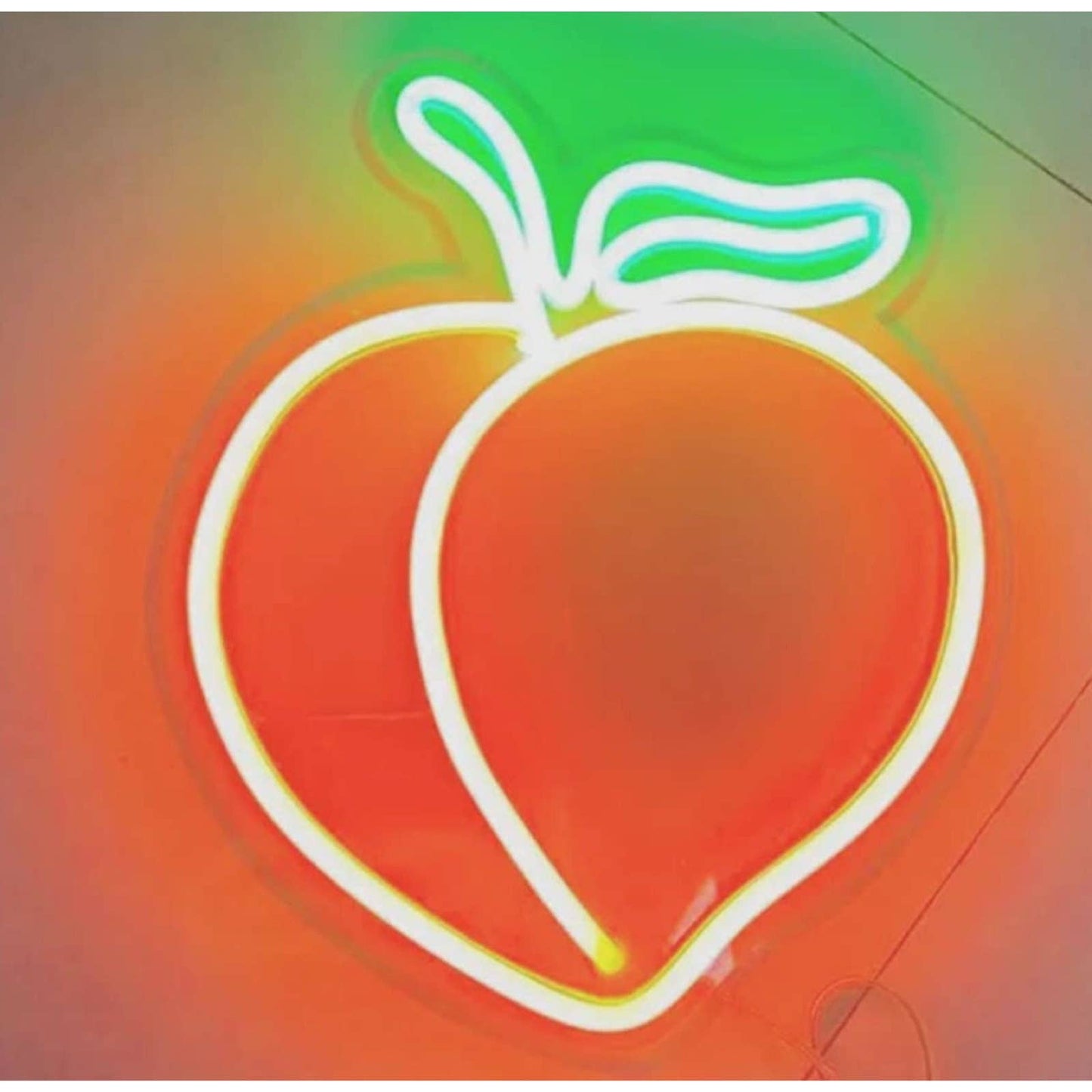 Tasty Bright Orange Peach LED Night Light Fruit Room Wall Decoration