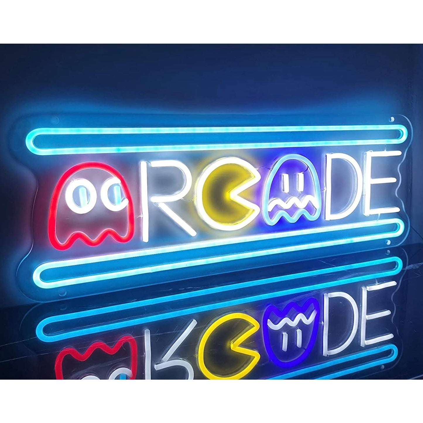 Unique Vivid Fun Colorful Arcade Game Room LED Night Light Sign Wall Decor