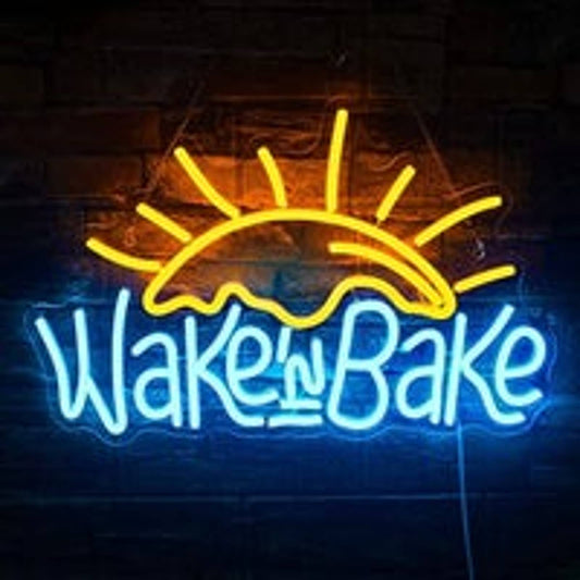 Fun Bright Morning Wake & Bake LED Night Light Room Wall Decoration