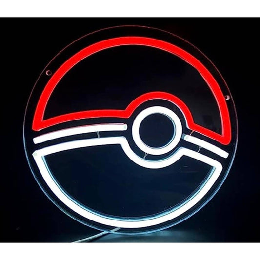Lovely Bright Red / White Pokeball Pokemon LED Night Light Anime Japan Room Deco