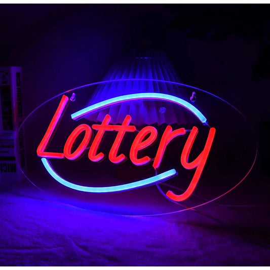 Vivid Bright Red / Blue Lottery LED Night Light Room Wall Decor