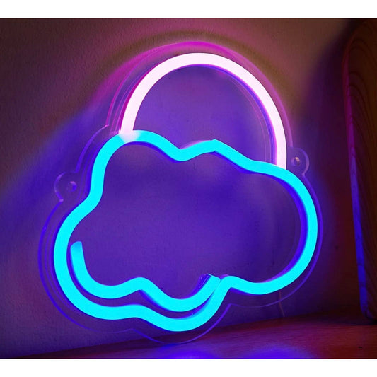 Lovely Bright Cloudy Pink Sun / Moon LED Night Light Room Wall Decoration