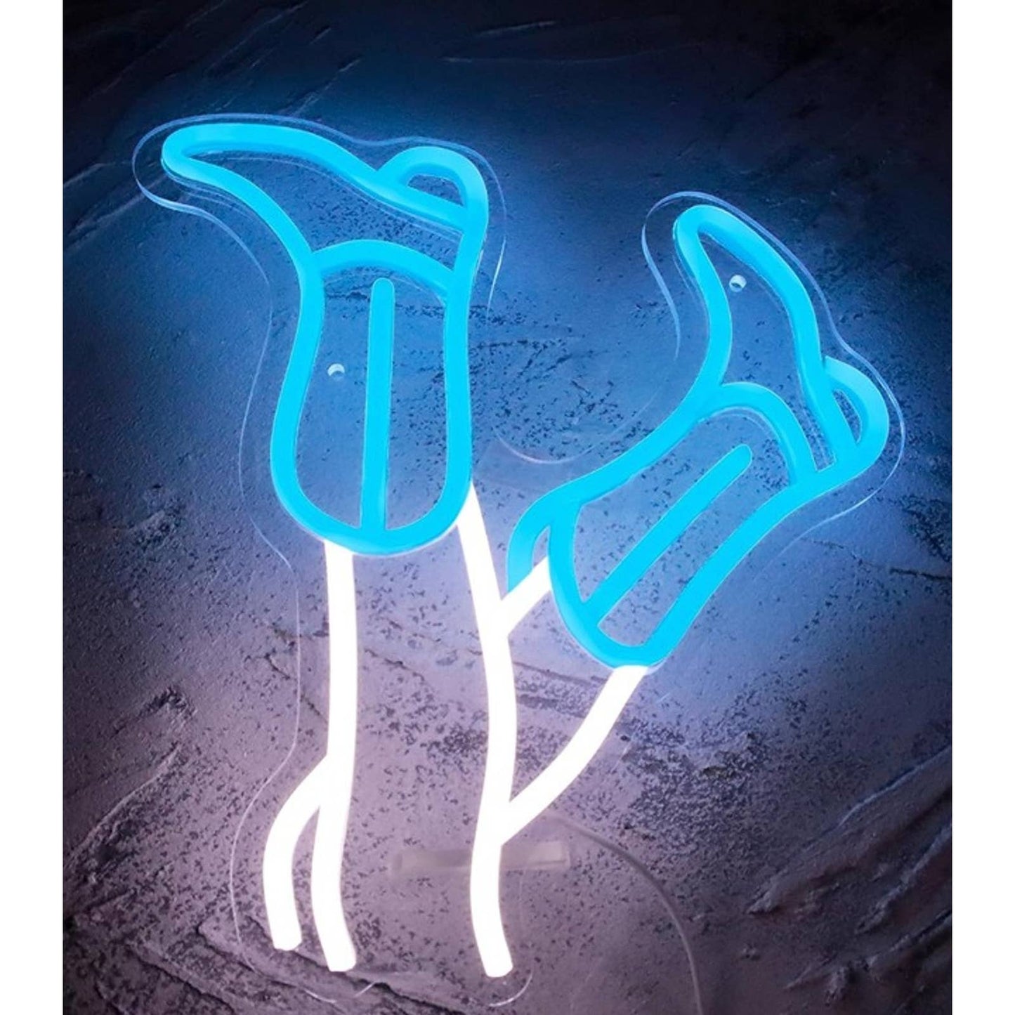 Vivid Fun Bright Blue Cowgirl Boots LED Night Light Room Wall Decoration