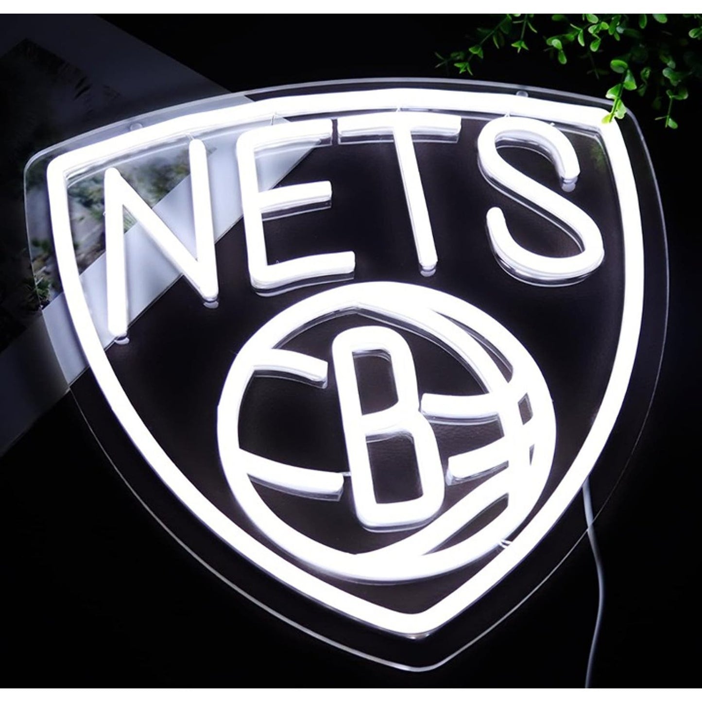 Vivid Bright Nets Basketsball Team Logo LED Night Light NBA Sport Decor