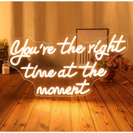 Lovely Warm Bright “You’re the Right Time at the Moment” LED Night Light Room Wa