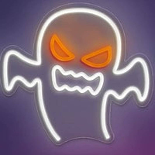 Spooky Bright Orange Eye Ghost LED Night Light Room Wall Decoration
