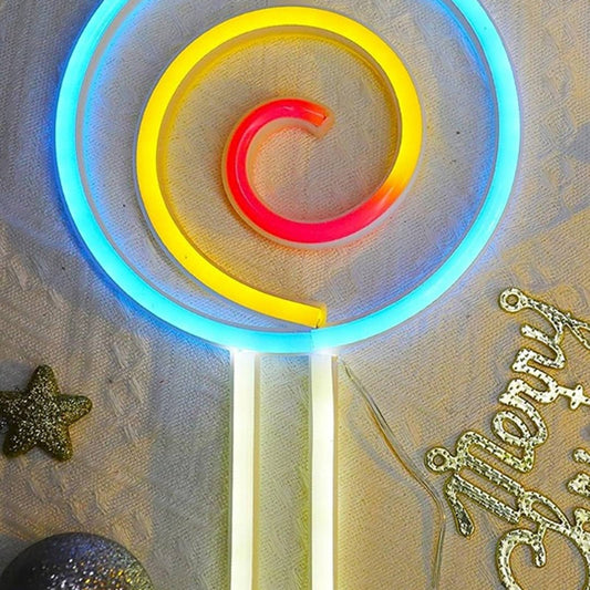 Lovely Bright Simple Sweet Lollipop LED Night Light Room Wall Decor