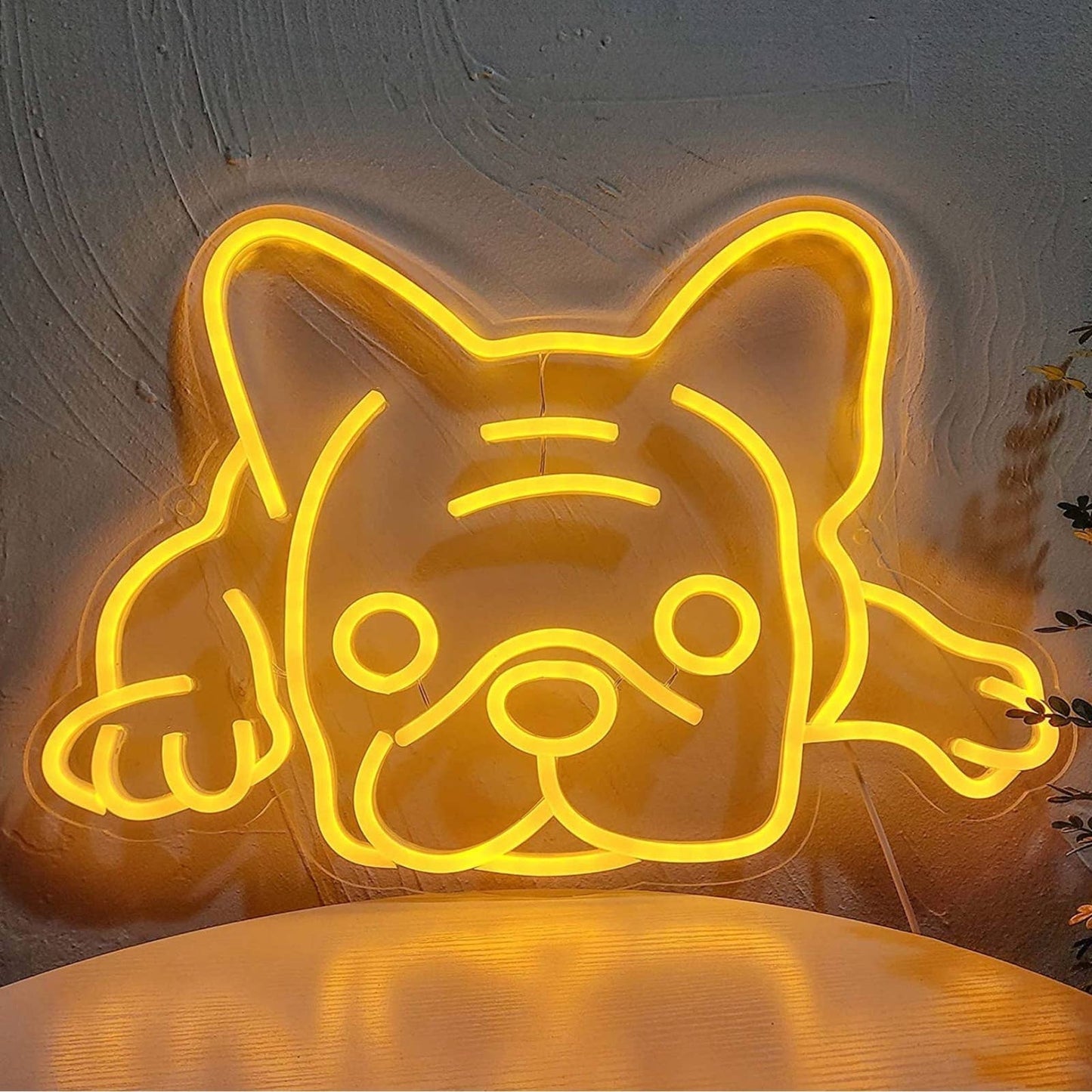 Super Adorable Bright Yellow Relaxing Frenchie French Bulldog LED Night Light
